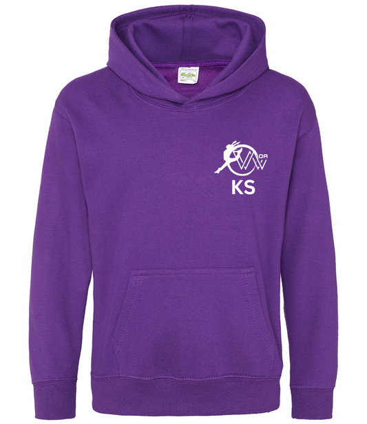 WDA Fitted Hoodie - Navy - Purple - Adult